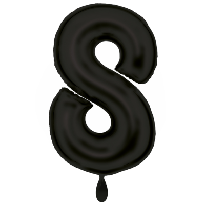 Balloon XXL - Zahl 0-9 - Silk Lustre Schwarz