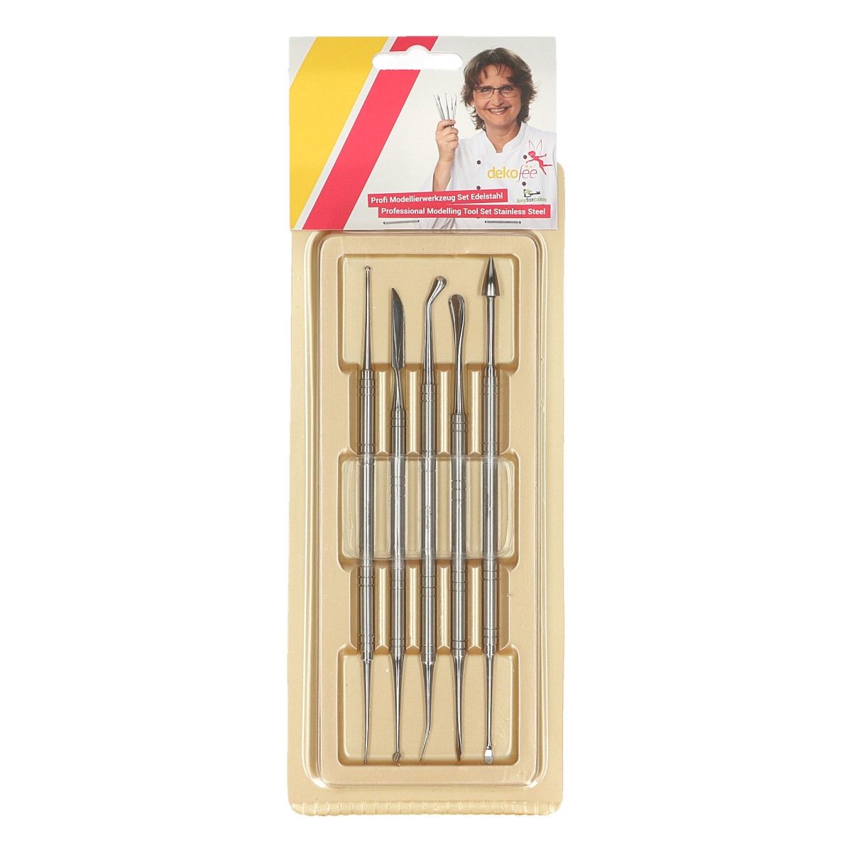 Dekofee Professional Modelling Tool Set Stainles Steel PKG