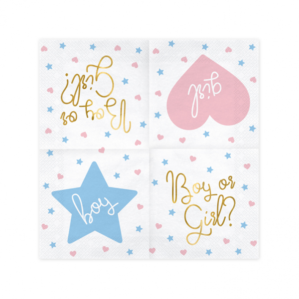 20 Servietten Trend - 33cm - Boy or Girl