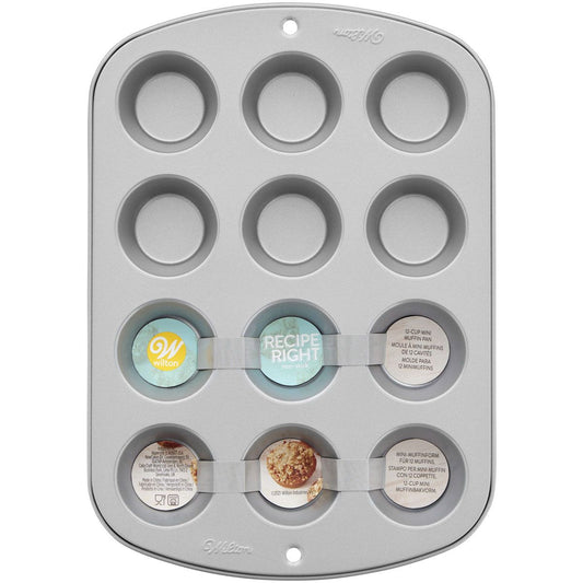 WILTON RECIPE RIGHT 12 CUP MINI MUFFIN PAN