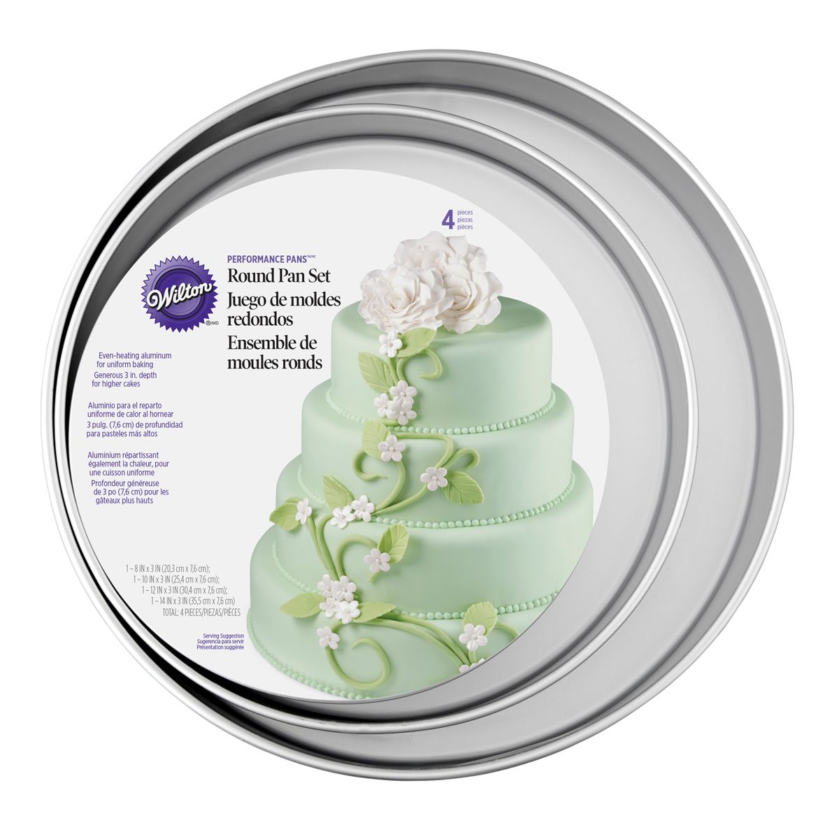 WILTON PERFORMANCE PANS DEEP ROUND PAN SET/4