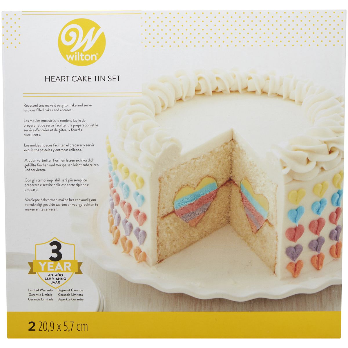 WILTON HEART TASTY-FILL CAKE PAN SET