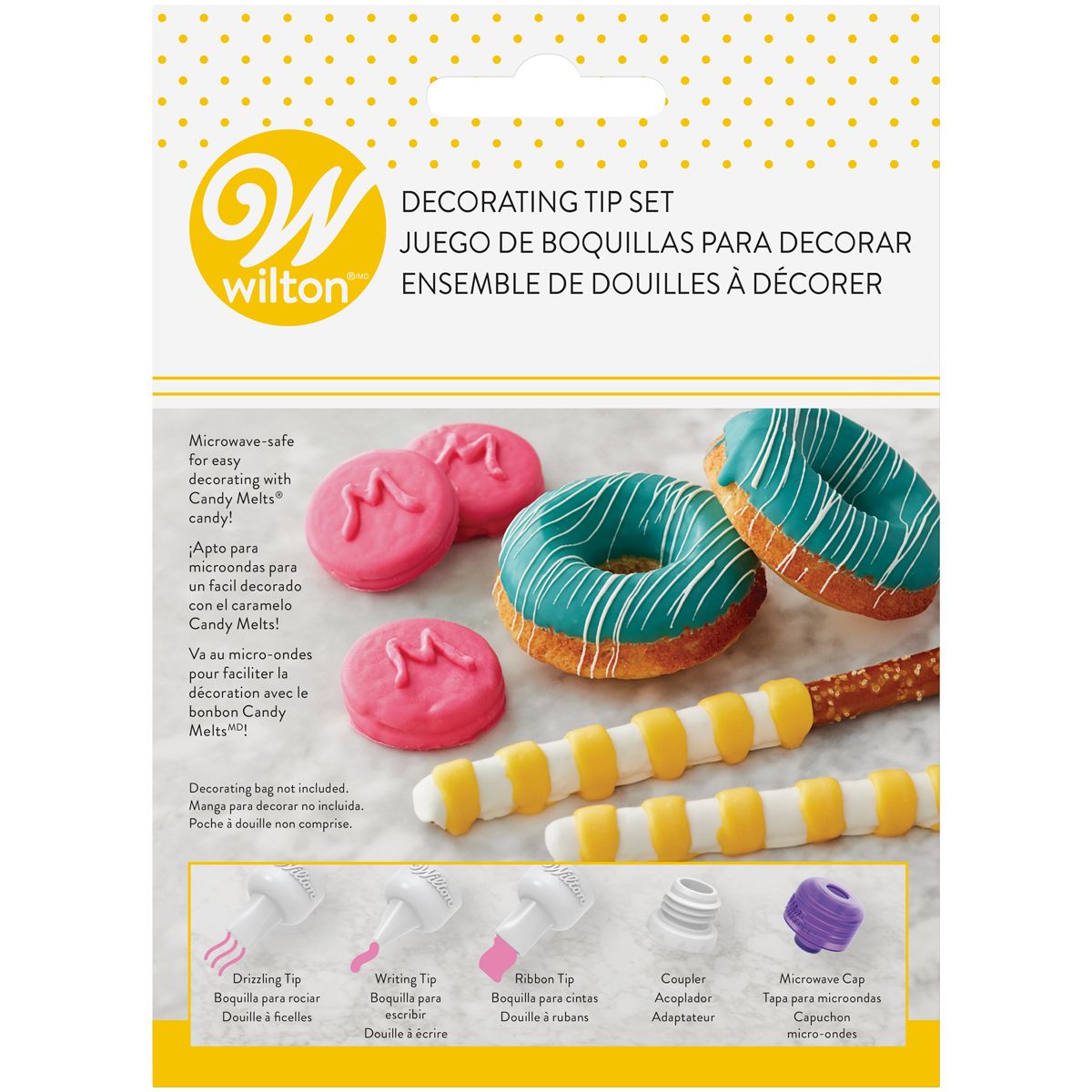WILTON CANDY MELT DECORATING TIP SET/5