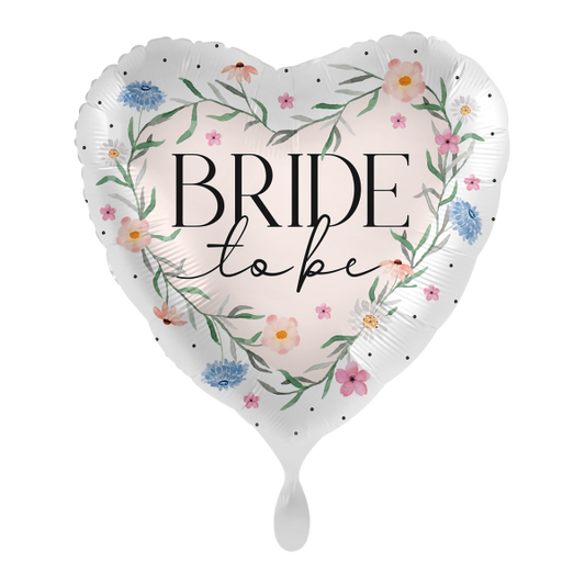 Dekoballon Herzform - 1 Balloon - Floral Bride To Be
