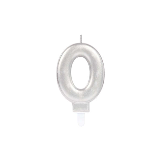 Kuchenkerzen - 0-9 Sparkling Celebrations Silver