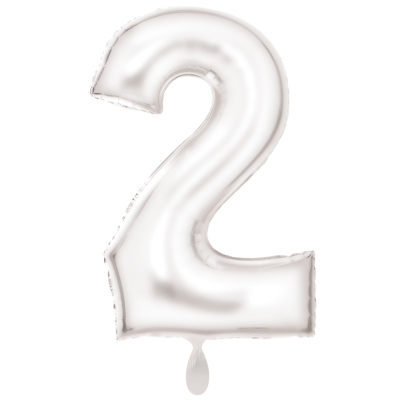 Balloon XXL - Zahl 0-9 - Silk Lustre Weiß