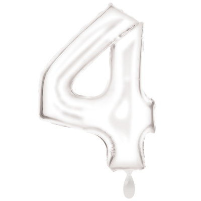 Balloon XXL - Zahl 0-9 - Silk Lustre Weiß