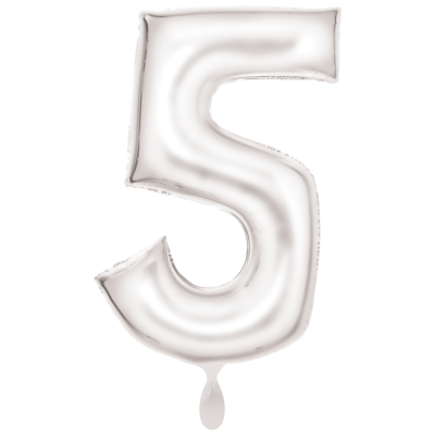 Balloon XXL - Zahl 0-9 - Silk Lustre Weiß