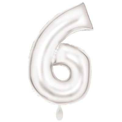 Balloon XXL - Zahl 0-9 - Silk Lustre Weiß