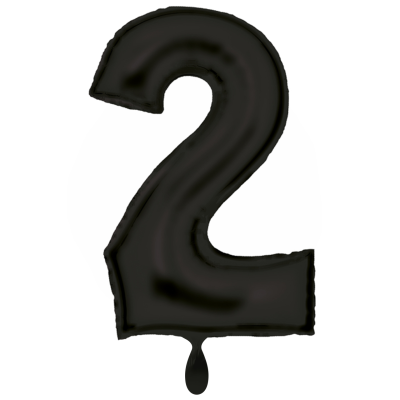 Balloon XXL - Zahl 0-9 - Silk Lustre Schwarz