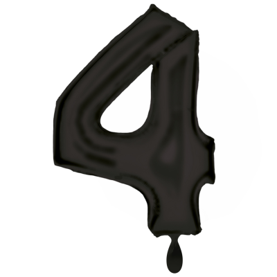 Balloon XXL - Zahl 0-9 - Silk Lustre Schwarz