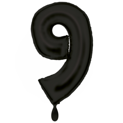 Balloon XXL - Zahl 0-9 - Silk Lustre Schwarz