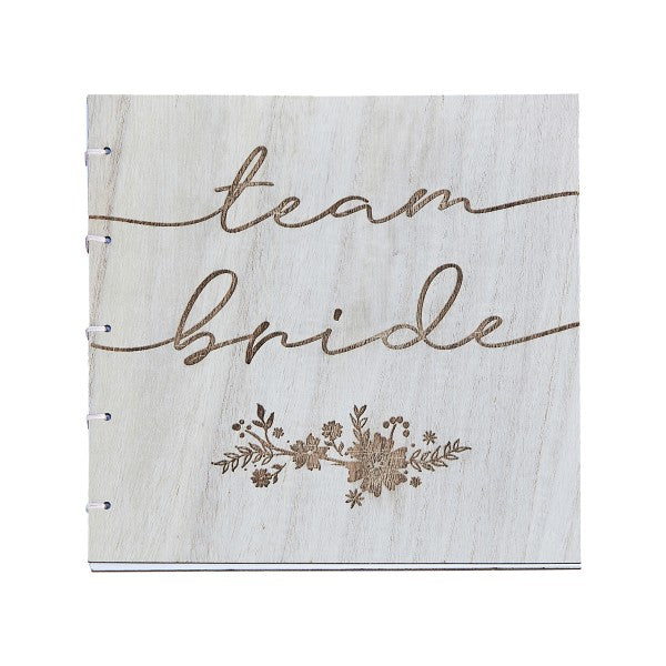 1 Gästebuch - Team Bride - Holz