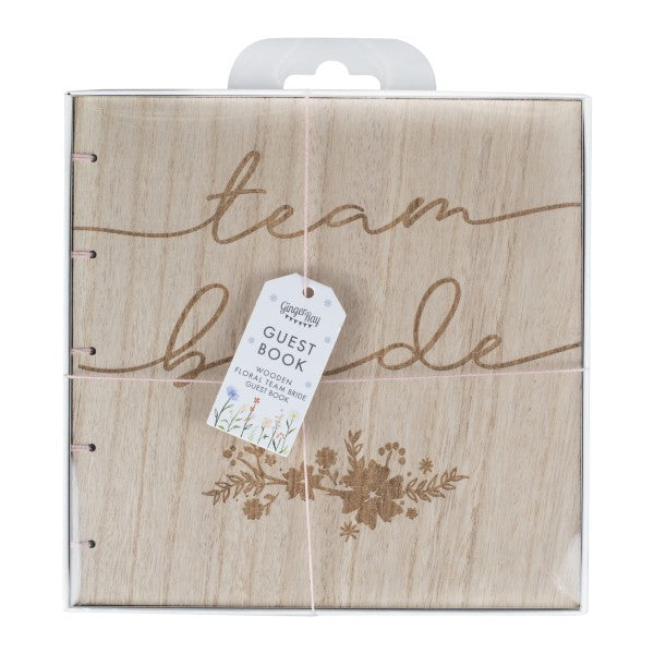 1 Gästebuch - Team Bride - Holz