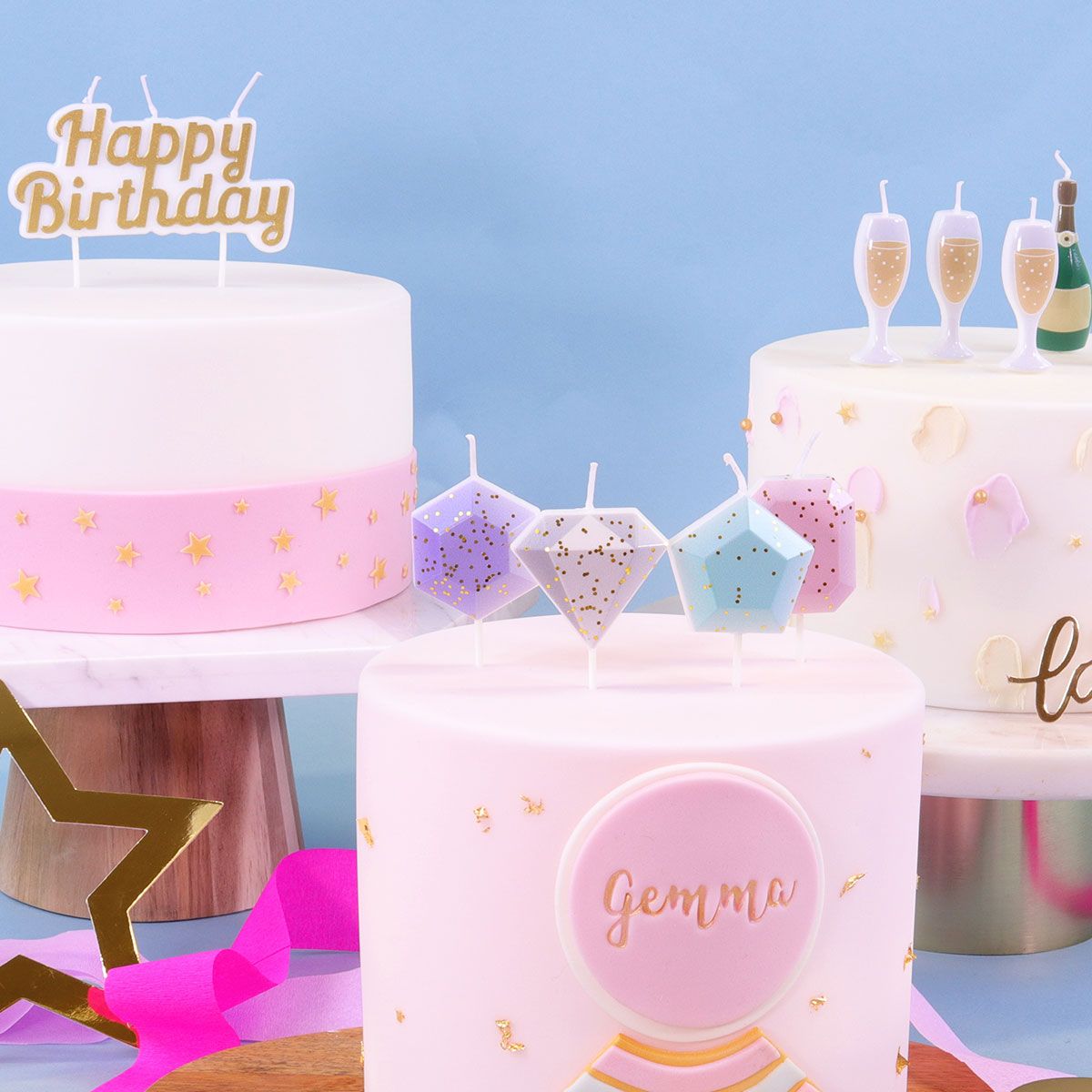 PME KERZENTOPPER - HAPPY BIRTHDAY GOLD