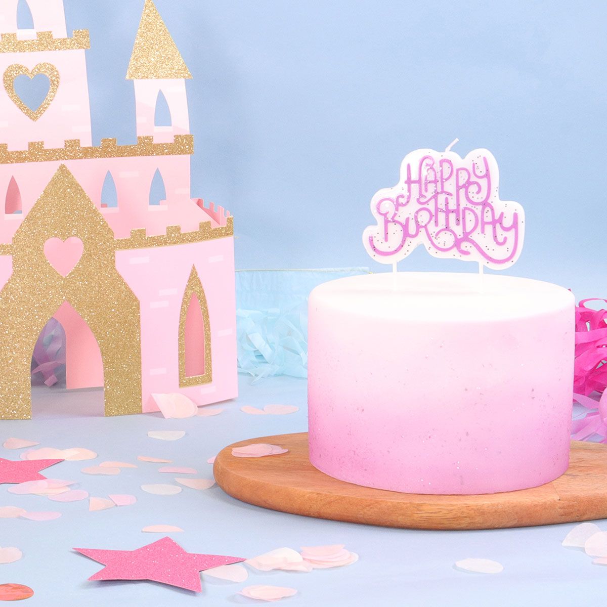 PME CANDLE TOPPER - ROSA FUNKELNDE GEBURTSTAGSKERZE