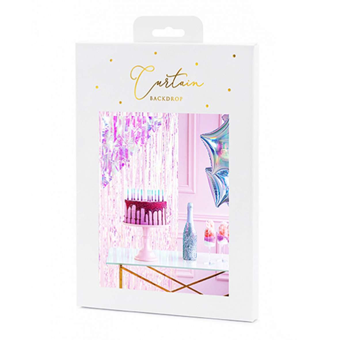 1 Glittervorhang - 2,5m - Iridescent