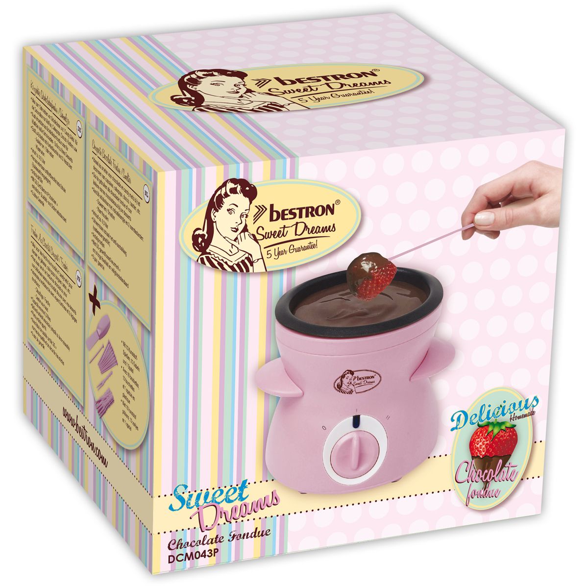Bestron Schokoladenfondue rosa