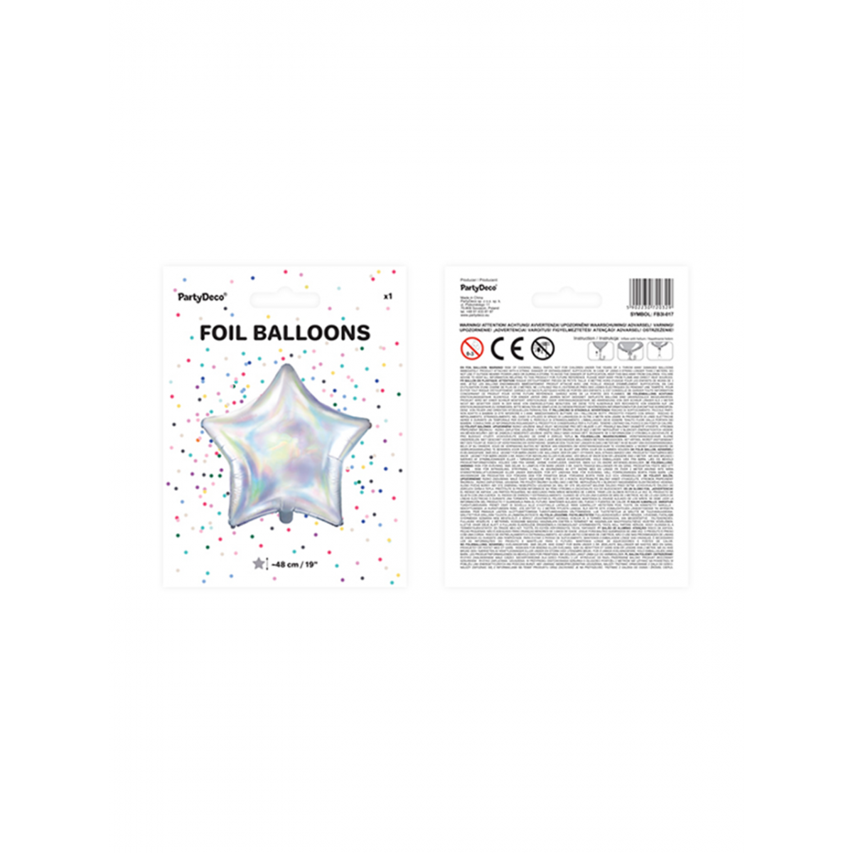 Angaben Dekoballon Stern - 1 Ballon in Sternform 