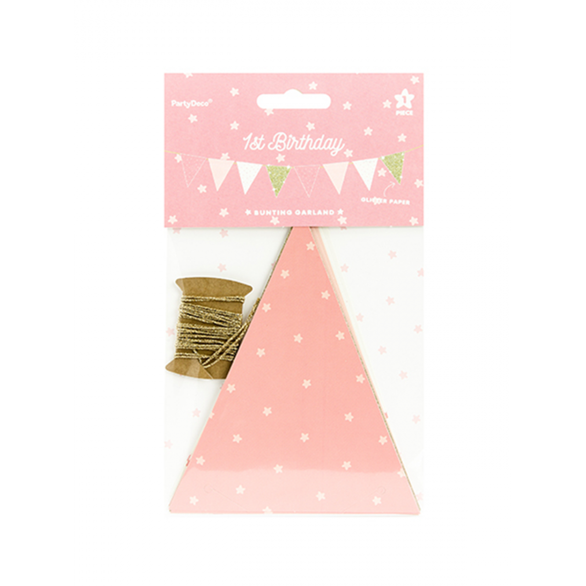 1 Wimpelgirlande - 1,3m - Girls Motion