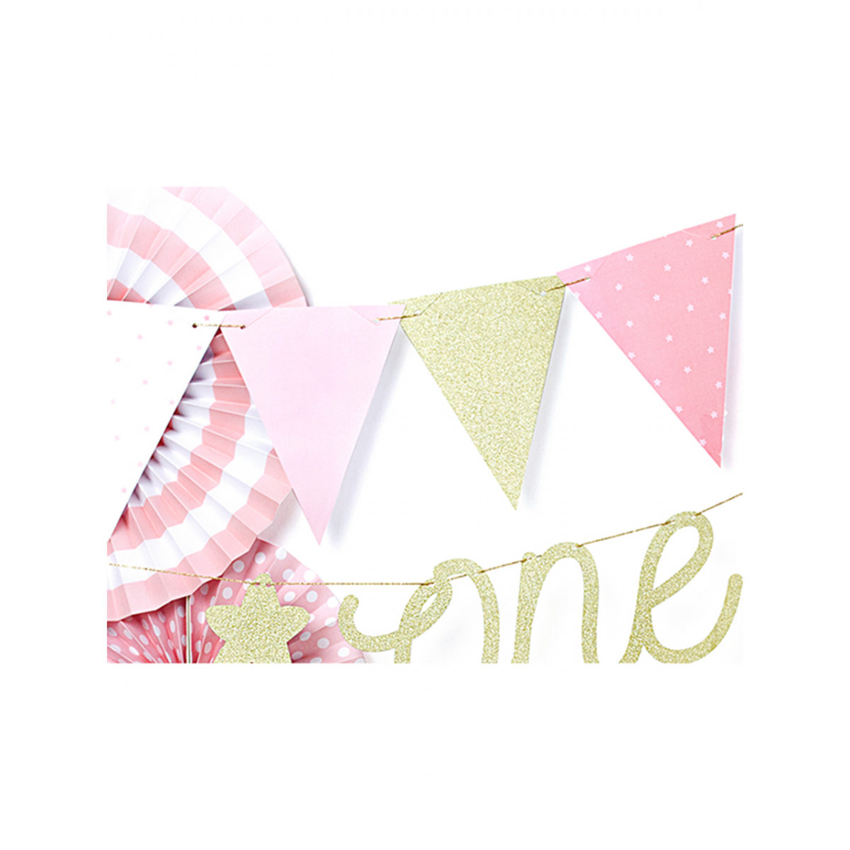 1 Wimpelgirlande - 1,3m - Girls Motion