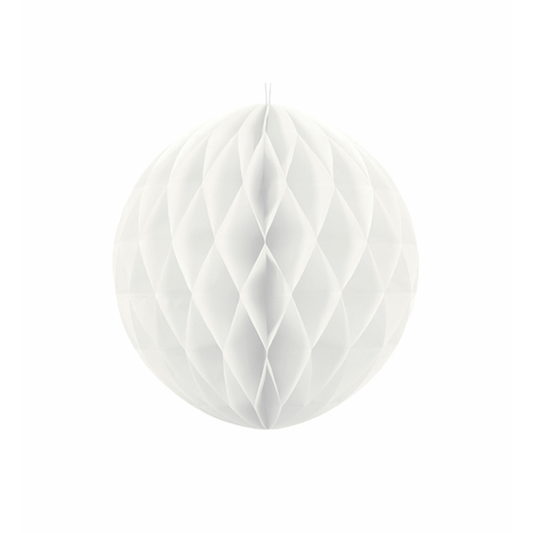 Partydeko - 1 Wabenball XXL - Ø 30cm - Weiß