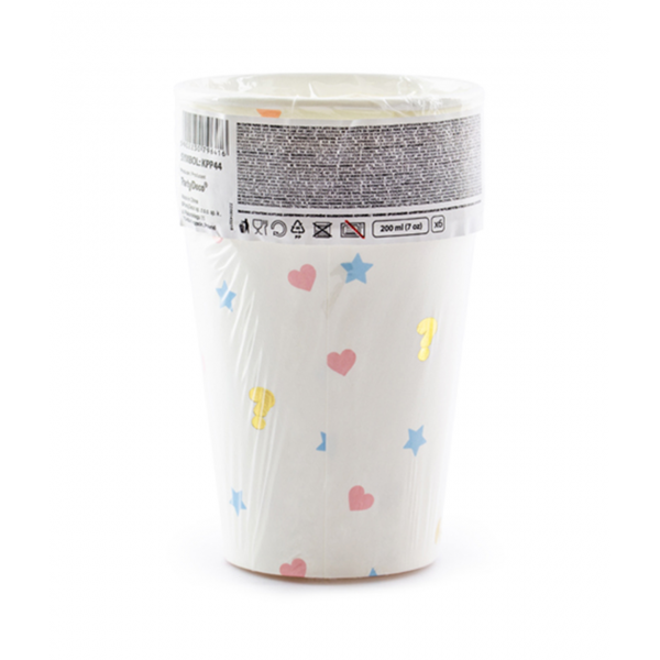 6 Pappbecher Trend - 200ml - Boy or Girl
