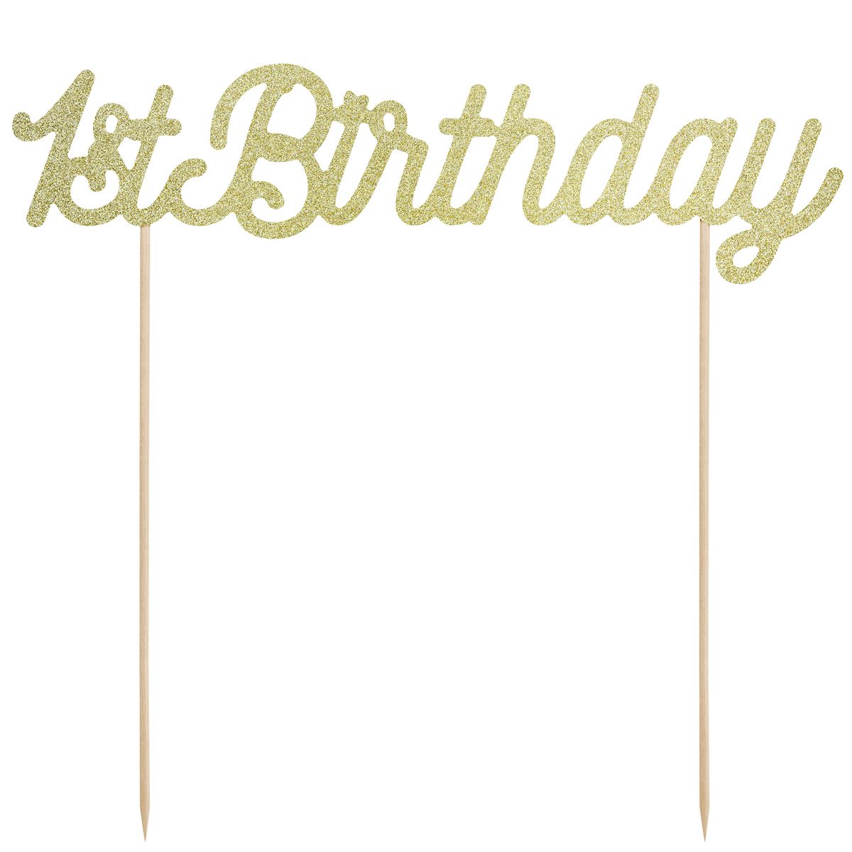 PARTYDECO CAKE TOPPER 1. GEBURTSTAG - GOLD