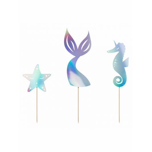 3 Cake Topper - Mermaid