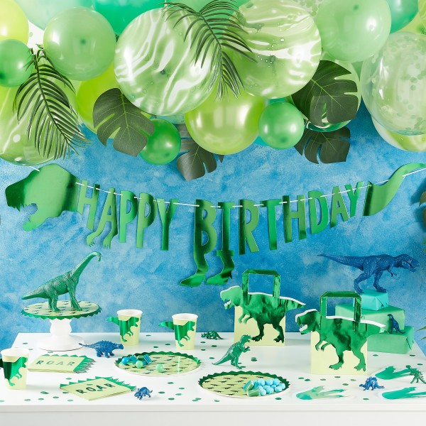 5 Balloons - Blue and Green Confetti Balloons