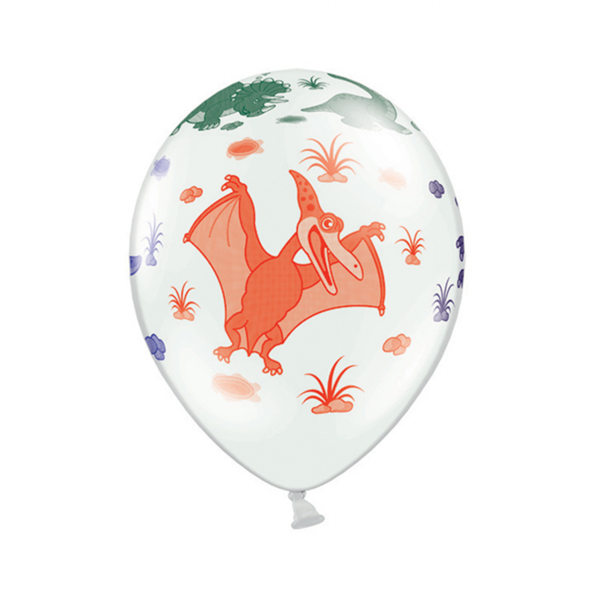  6 Motivballons - Ø 30cm - Dinosaurier