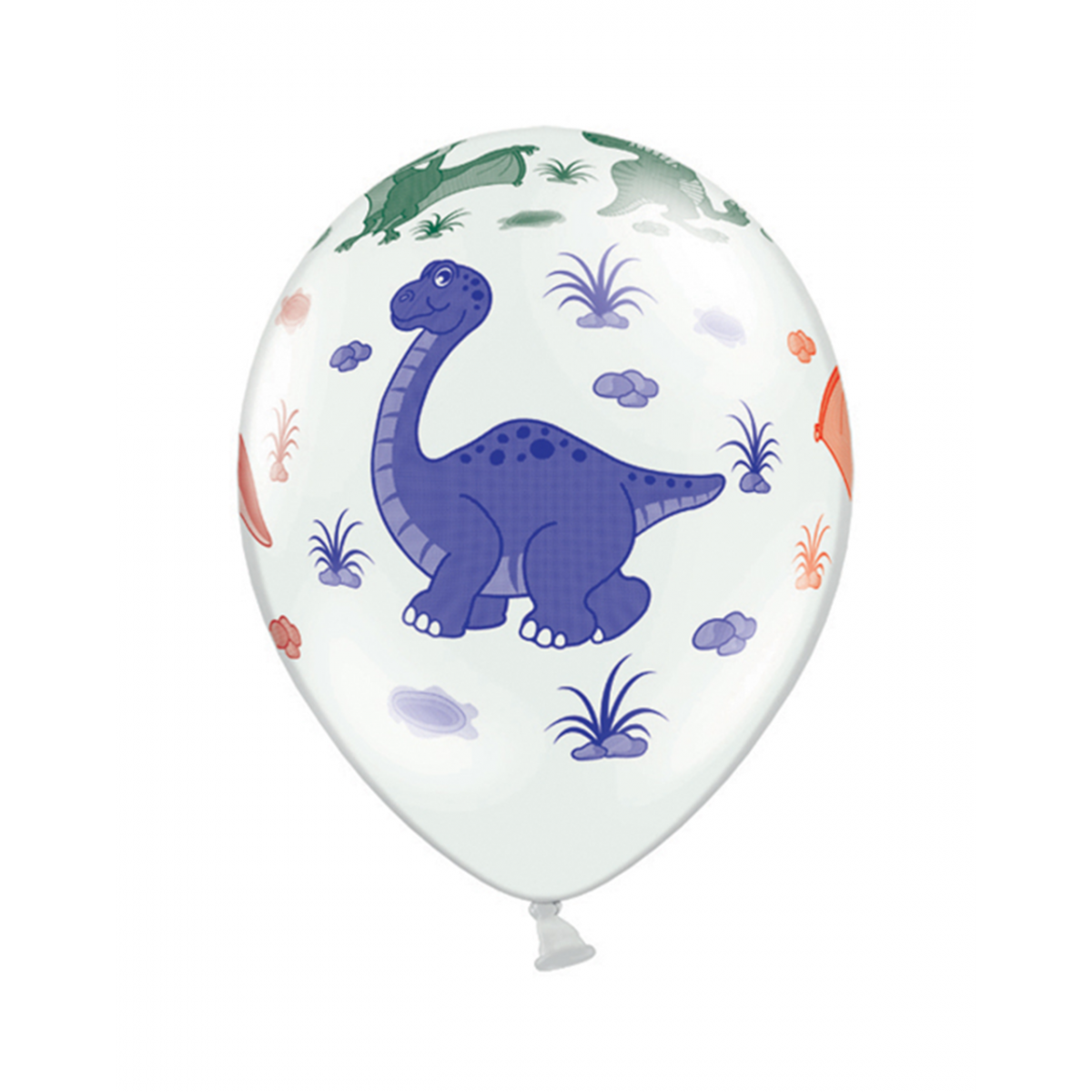  6 Motivballons - Ø 30cm - Dinosaurier