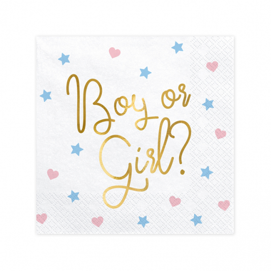 20 Servietten Trend - 33cm - Boy or Girl