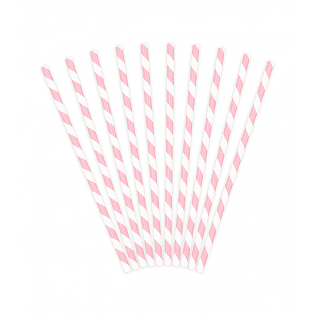 10 Papierstrohhalme - Mix - Rosa