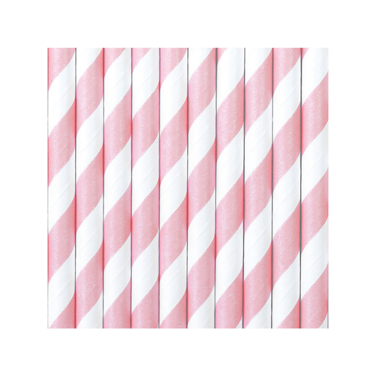 10 Papierstrohhalme - Mix - Rosa