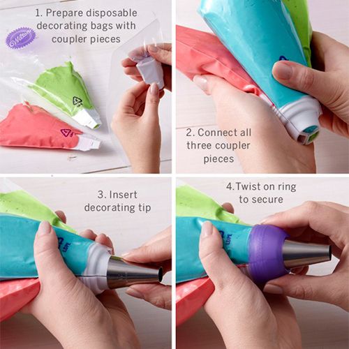 Wilton ColorSwirl Tri-Color Coupler Dekorationsset